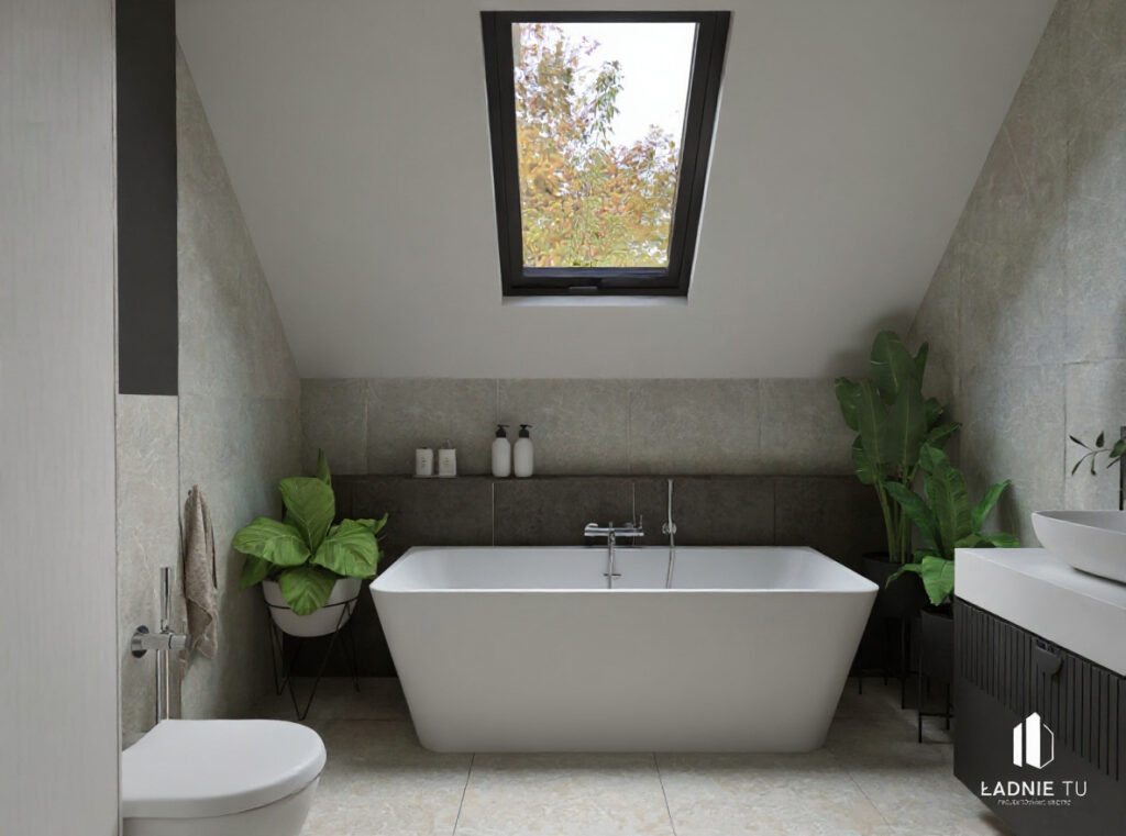 projekt łazienki w domu w Wydrzynie Łask