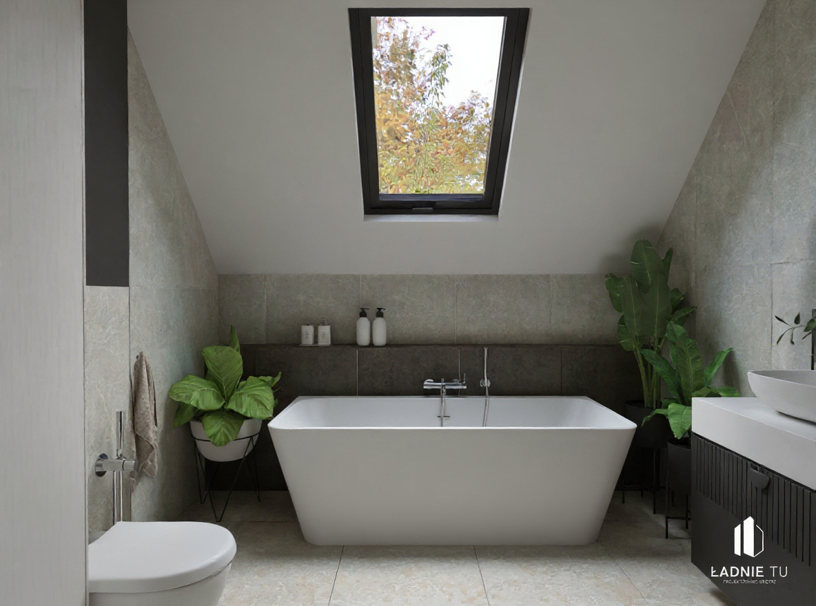 projekt łazienki w domu w Wydrzynie Łask