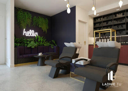 Projekt salonu fryzjerskiego w Sieradzu