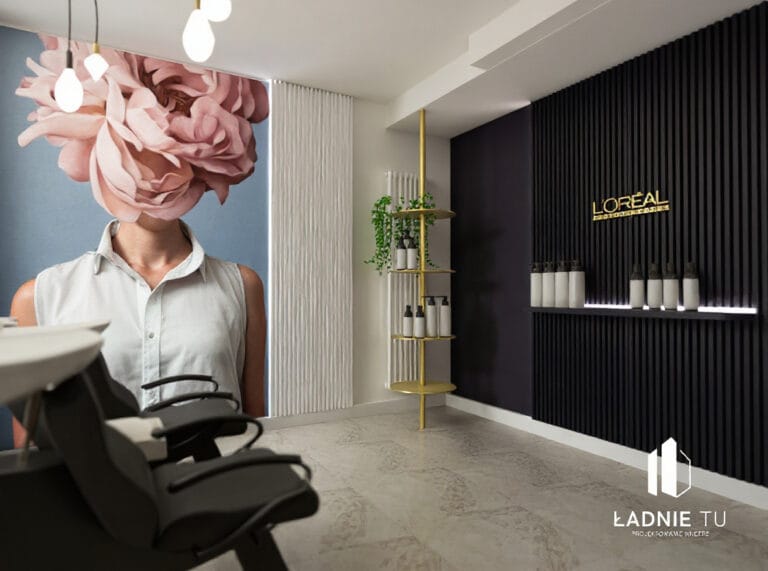 Projekt salonu fryzjerskiego w Sieradzu