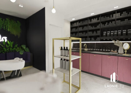 Projekt salonu fryzjerskiego w Sieradzu