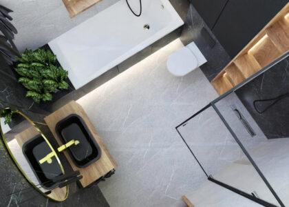 Projekt łazienki w stylu industrialnym w Łasku