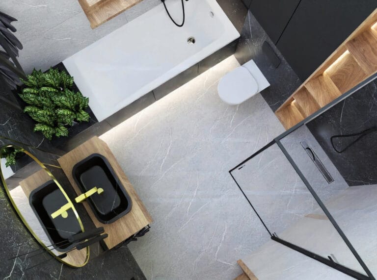 Projekt łazienki w stylu industrialnym w Łasku