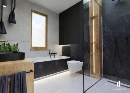 Projekt łazienki w stylu industrialnym w Łasku