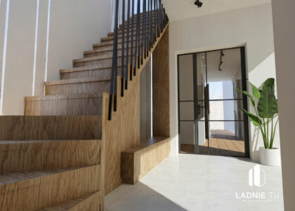 Projekt wnętrza domu w Zduńskiej Woli ul. Orzeszkowa