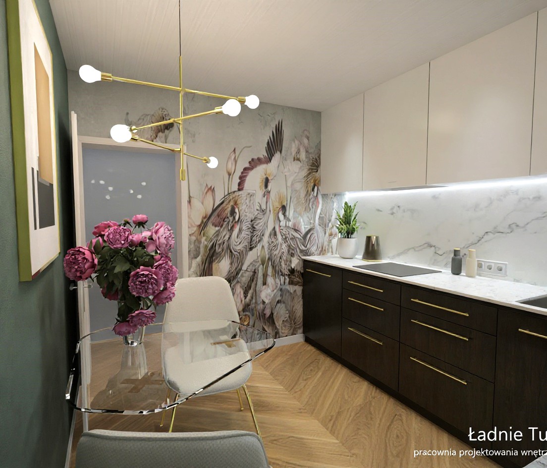 Projekt kuchni w bloku w Łodzi