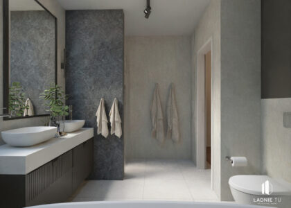 projekt łazienki w domu w Wydrzynie Łask